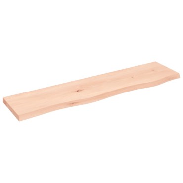 vidaXL Ράφι Τοίχου 80x20x2cm από Ακατέργαστο Μασίφ Ξύλο Δρυός 1 τεμ.
