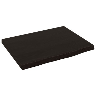 vidaXL Ράφι Τοίχου Σκούρο Καφέ 40x30x2cm Επεξεργ. Μασίφ Ξύλο Δρυός 1 τεμ.