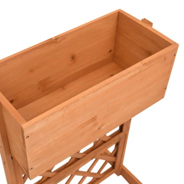 vidaXL Γλάστρα Κήπου με Καφασωτό Πορτοκαλί 45x30x74 εκ. Ξύλο Ελάτης