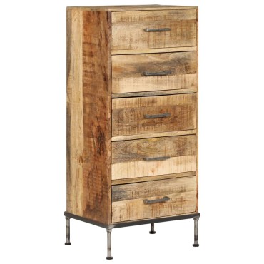 vidaXL Συρταριέρα 45x35x106cm από Μασίφ Ξύλο Μάνγκο 1 τεμ.