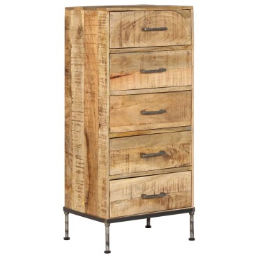 vidaXL Συρταριέρα 45x35x106cm από Μασίφ Ξύλο Μάνγκο 1 τεμ.