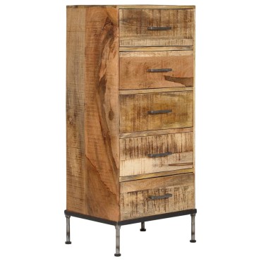 vidaXL Συρταριέρα 45x35x106cm από Μασίφ Ξύλο Μάνγκο 1 τεμ.