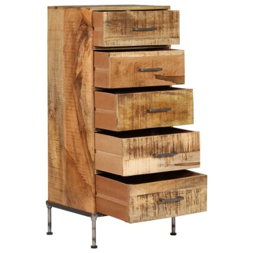 vidaXL Συρταριέρα 45x35x106cm από Μασίφ Ξύλο Μάνγκο 1 τεμ.