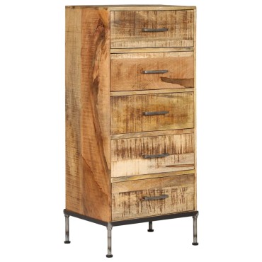 vidaXL Συρταριέρα 45x35x106cm από Μασίφ Ξύλο Μάνγκο 1 τεμ.