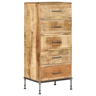 vidaXL Συρταριέρα 45x35x106cm από Μασίφ Ξύλο Μάνγκο 1 τεμ.
