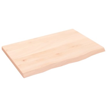 vidaXL Επιφάνεια Τραπεζιού 60x40x2cm Ακατέργαστο Μασίφ Ξύλο Δρυός 1 τεμ.