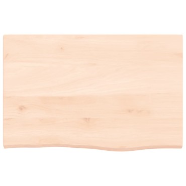 vidaXL Επιφάνεια Τραπεζιού 60x40x2cm Ακατέργαστο Μασίφ Ξύλο Δρυός 1 τεμ.