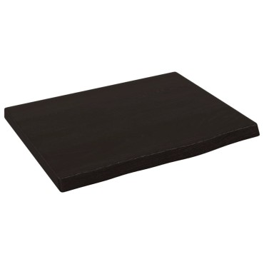 vidaXL Πάγκος Μπάνιου Σκούρο Καφέ 40x30x2 εκ. Επεξ. Μασίφ Ξύλο
