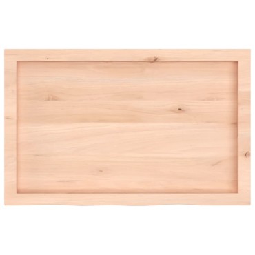 vidaXL Επιφάνεια Τραπεζιού 80x50x(2-6)cm Ακατέργαστο Μασίφ Ξύλο Δρυός 1 τεμ.