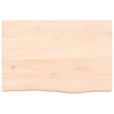 vidaXL Επιφάνεια Τραπεζιού 60x40x(2-6)cm Ακατέργαστο Μασίφ Ξύλο Δρυός 1 τεμ.