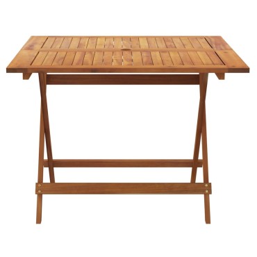 vidaXL Τραπέζι Κήπου Πτυσσόμενο 90x90x75cm Μασίφ Ξύλο Ακακίας 1 τεμ.