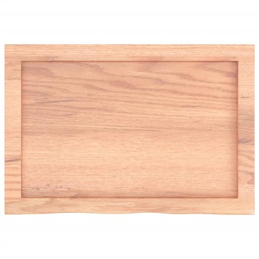 vidaXL Επιφ .Τραπεζιού Αν. Καφέ 60x40x(2-6)cm Επεξ. Μασίφ Ξύλο Δρυός