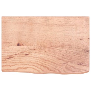 vidaXL Επιφ Τραπεζιού Αν Καφέ 60x40x(2-4)cm Επεξ. Μασίφ Ξύλο Δρυός 1 τεμ.