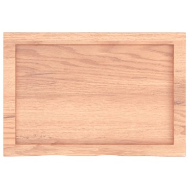 vidaXL Επιφ Τραπεζιού Αν Καφέ 60x40x(2-4)cm Επεξ. Μασίφ Ξύλο Δρυός 1 τεμ.