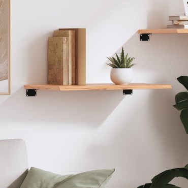 vidaXL Ράφι Τοίχου Ανοιχτό Καφέ 60x40x2cm Επεξεργ. Μασίφ Ξύλο Δρυός 1 τεμ.