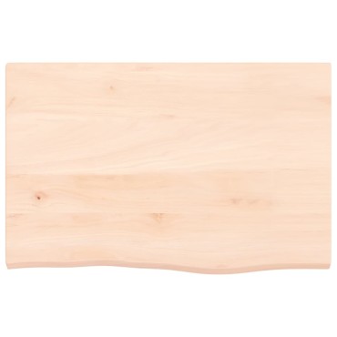 vidaXL Ράφι Τοίχου 60x40x2cm από Ακατέργαστο Μασίφ Ξύλο Δρυός 1 τεμ.