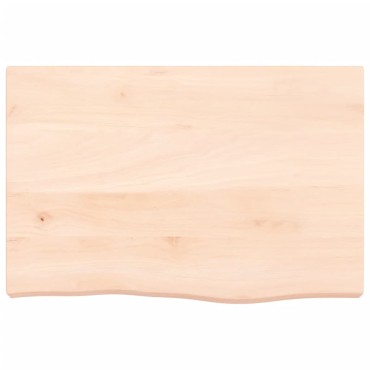vidaXL Πάγκος Μπάνιου 60x40x(2-6) εκ. από Ακατέργαστο Μασίφ Ξύλο