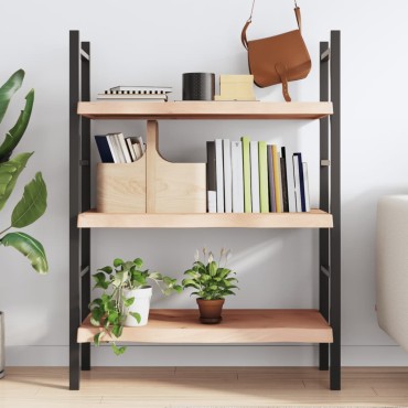 vidaXL Ράφι Τοίχου 80x50x(2-6)cm από Ακατέργαστο Μασίφ Ξύλο Δρυός 1 τεμ.