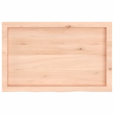 vidaXL Ράφι Τοίχου 80x50x(2-6)cm από Ακατέργαστο Μασίφ Ξύλο Δρυός 1 τεμ.