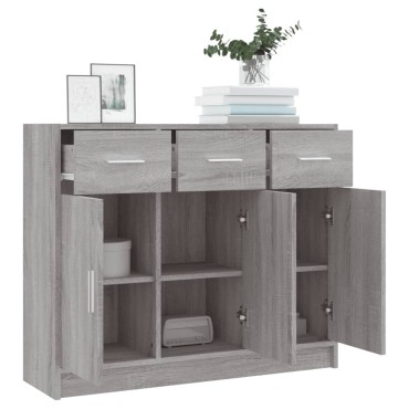vidaXL Ντουλάπι Γκρι Sonoma 91x28x75cm από Επεξεργασμένο Ξύλο 1 τεμ.