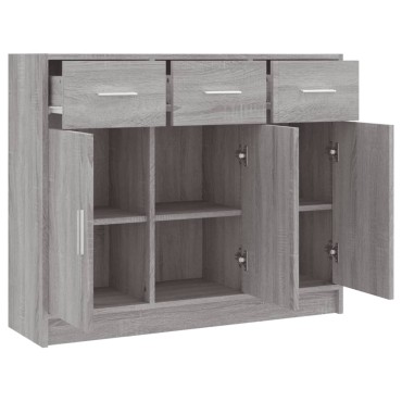 vidaXL Ντουλάπι Γκρι Sonoma 91x28x75cm από Επεξεργασμένο Ξύλο 1 τεμ.