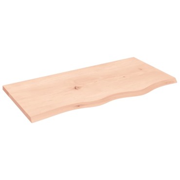 vidaXL Επιφάνεια Τραπεζιού 80x40x2cm Ακατέργαστο Μασίφ Ξύλο Δρυός 1 τεμ.