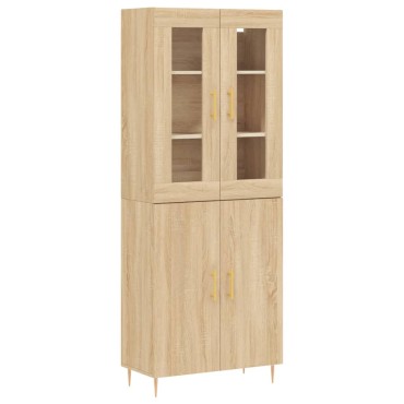 vidaXL Ντουλάπι Sonoma δρυς 69,5x34x180cm από Επεξεργασμένο Ξύλο 1 τεμ.