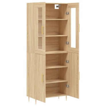 vidaXL Ντουλάπι Sonoma δρυς 69,5x34x180cm από Επεξεργασμένο Ξύλο 1 τεμ.