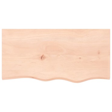 vidaXL Επιφάνεια Τραπεζιού 80x40x(2-4)cm Ακατέργαστο Μασίφ Ξύλο Δρυός 1 τεμ.