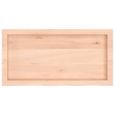 vidaXL Επιφάνεια Τραπεζιού 80x40x(2-4)cm Ακατέργαστο Μασίφ Ξύλο Δρυός 1 τεμ.