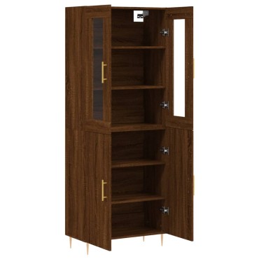 vidaXL Ντουλάπι Καφέ Δρυς 69,5x34x180cm από Επεξεργασμένο Ξύλο 1 τεμ.