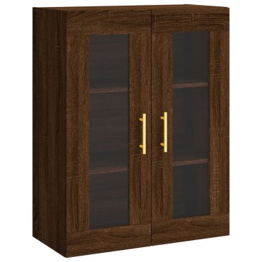 vidaXL Ντουλάπι Καφέ Δρυς 69,5x34x180cm από Επεξεργασμένο Ξύλο 1 τεμ.
