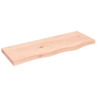 vidaXL Ράφι Τοίχου 80x30x(2-4)cm από Ακατέργαστο Μασίφ Ξύλο Δρυός 1 τεμ.