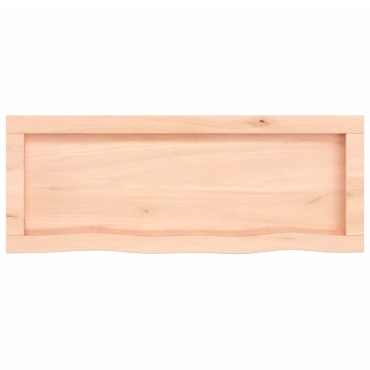 vidaXL Ράφι Τοίχου 80x30x(2-4)cm από Ακατέργαστο Μασίφ Ξύλο Δρυός 1 τεμ.