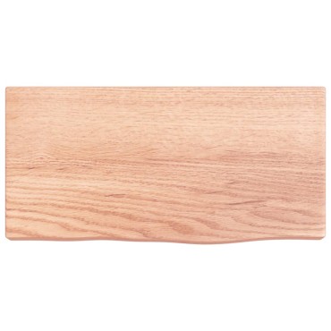 vidaXL Ράφι Τοίχου Ανοιχτό Καφέ 40x20x4cm Επεξεργ. Μασίφ Ξύλο Δρυός 1 τεμ.