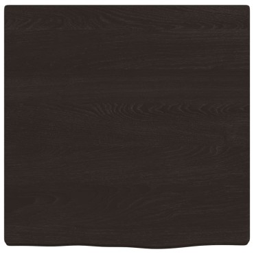 vidaXL Ράφι Τοίχου Σκούρο Καφέ 40x40x2cm Επεξεργ. Μασίφ Ξύλο Δρυός 1 τεμ.