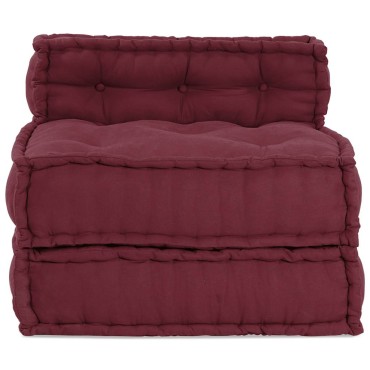 vidaXL Modular Pouffe Maroon 70x70x54 ύφασμα 70x70x54 cm