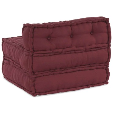 vidaXL Modular Pouffe Maroon 70x70x54 ύφασμα 70x70x54 cm