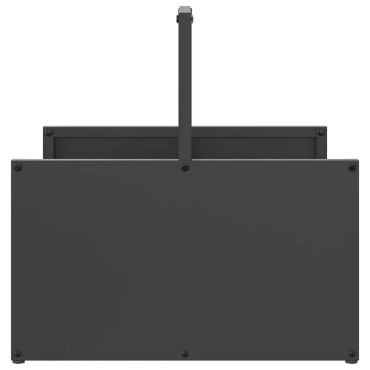 vidaXL Ράφι Καυσόξυλων Μαύρο 40x40x40 εκ. Χάλυβας ψυχρής έλασης