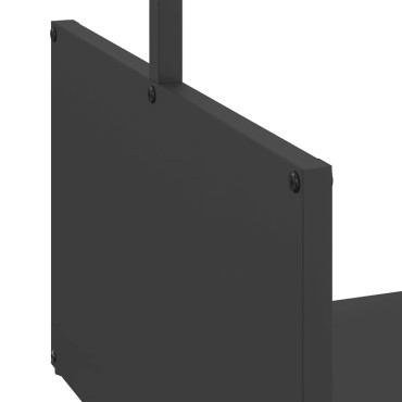 vidaXL Ράφι Καυσόξυλων Μαύρο 40x40x40 εκ. Χάλυβας ψυχρής έλασης