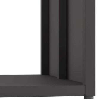vidaXL Ράφι Καυσόξυλων Μαύρο 40x40x40 εκ. Χάλυβας ψυχρής έλασης