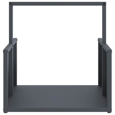 vidaXL Ράφι Καυσόξυλων Ανθρακί 40x40x40 εκ. Χάλυβας ψυχρής έλασης