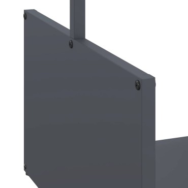 vidaXL Ράφι Καυσόξυλων Ανθρακί 40x40x40 εκ. Χάλυβας ψυχρής έλασης