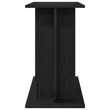 vidaXL Βάση Ενυδρείου Μαύρη Δρυς 80x35x60 εκ. από Επεξεργασμένο Ξύλο