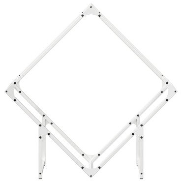 vidaXL Ράφι για καυσόξυλα Λευκό 80x25x80 εκ. Ατσάλι ψυχρής έλασης