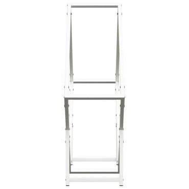 vidaXL Ράφι για καυσόξυλα Λευκό 80x25x80 εκ. Ατσάλι ψυχρής έλασης