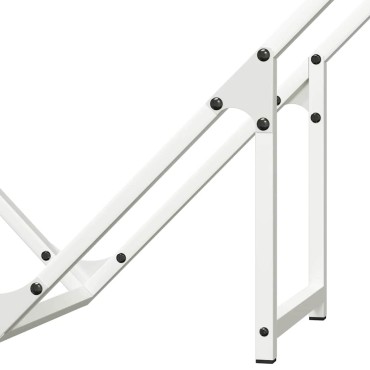 vidaXL Ράφι για καυσόξυλα Λευκό 80x25x80 εκ. Ατσάλι ψυχρής έλασης