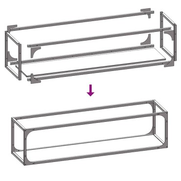 vidaXL Ράφι για καυσόξυλα Μαύρο 25x25x100 εκ. Ατσάλι ψυχρής έλασης
