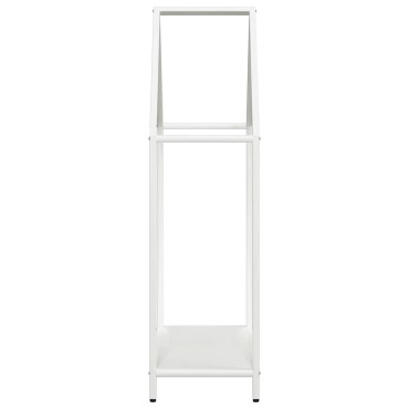 vidaXL Ράφι για καυσόξυλα Λευκό 60x25x90 εκ. Ατσάλι ψυχρής έλασης