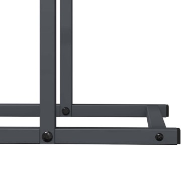 vidaXL Ράφι για καυσόξυλα Ανθρακί 80x25x90 εκ. Ατσάλι ψυχρής έλασης
